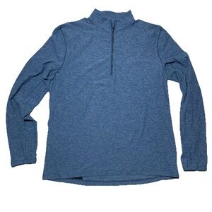 Lululemon Men's Surge Warm 1/2 Zip long sleeve running sweatshirt Blue Size L